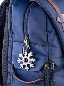 1pc Snowflake Shaped Stainless Steel Multi-Function Bottle Opener, Screwdriver, Wrench Set, Christmas Gift For Men, Camping Tool, Unique Gift For Dad, Husband, Grandpa, Daughter - Random Color, Tools For Men - Multicolor - View 3