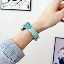 1入磁力尼龍手錶帶,適用於apple Watch Ultra1 2,49mm 41mm 45mm 42mm 44mm - 藍色 - 查看 2