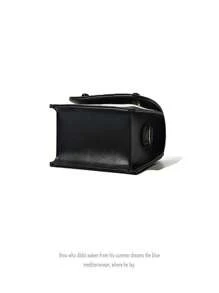 CROSSBODY BAG CROSSBODY COLOR LETTER TYPE Suede - 黑色 - 查看 3