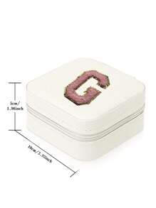 Travel Jewelry Box PU Jewelry Case For Women Display Portable Organizer| Mini Jewelry Case| Birthday Gifts For Women,Gifts For Girlfriend Necklace Ring Multi-Grid Jewelry Holder Initial A-Z, Gift For Valentine's Day