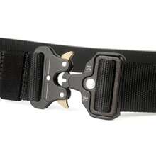 Cinturón Táctico Con Hebilla De Metal - Negro - Ver 5