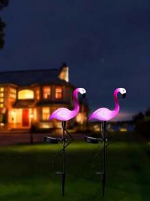 1个/3个太阳能火烈鸟路径灯，防水火烈鸟LED景观灯，适用于草坪、露台、池塘、门廊、后院装饰，是圣诞节、感恩节送给家人的最佳礼物，也适合秋季装饰、室内外装饰。 - 彩色 - 查看 5