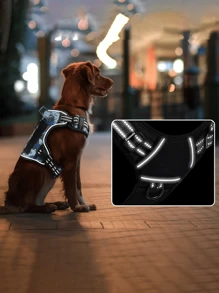 Có thể điều chỉnh Thú cưng Dây an toàn Đối với Chó to , Với Kéo , Băng phản chiếu , Dễ Điều khiển , Thích hợp Đối với Đang làm việc , Tập huấn , Và Chó - Màu xanh nhạt - Xem 6