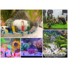 1盒30入組魚缸造景裝飾器物,搖晃懸吊玻璃桿-水族館觀賞魚缸海龜缸草缸裝飾,熱帶魚水景創意造景 - 紅白色 - 查看 6