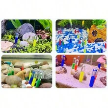 1盒30入組魚缸造景裝飾器物,搖晃懸吊玻璃桿-水族館觀賞魚缸海龜缸草缸裝飾,熱帶魚水景創意造景 - 紅白色 - 查看 7