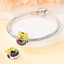 1個精緻的動物形珠子,適合diy珠寶製作 - 杏色 - 查看 3