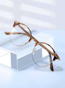 1pc 复古圆形眼镜框女韩版金属眼镜架男士文艺青年眼镜架