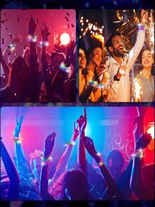 20pcs LED Bracelets Light Up Bracelets,Halloween Birthday Party Favors,6 Color Glow Sticks Bracelets Glow In The Dark Party Supplies Non Candy Gift Halloween Treats Bag Fillers,Suitable For Christmas Party,Birthday, Wedding, Carnival, Party, Concert, Sports Event, Costume Party, Friends Gathering,Photo Shoot,Club Night, Glowing Accessories