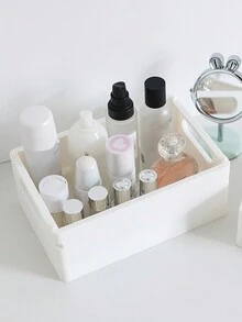 Plastic Storage Box Foldable Stackable Desk Organizer Bin Case for Pens Books School Office Household - Blue - View 8