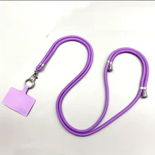 1.5meter Universal Crossbody Nylon Patch Phone Lanyards Rope Mobile Phone Strap Lanyard - Purple - View 3