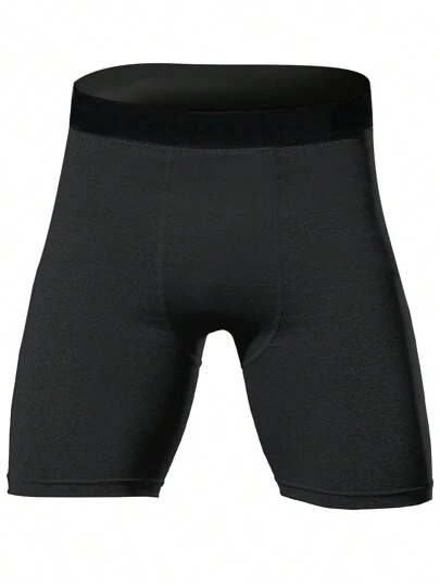 Sommarträning herr utomhus andas snabbtorkande löparshorts, basket gym träning kompression tighta bottnar