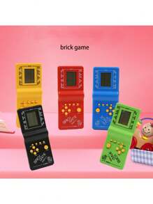 Classic Russian Block Handheld Game Console Retro Portable Electronic Game - Yellow - View 3