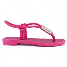 Kids Flat Sandals - Màu Hồng Tươi - Xem 3