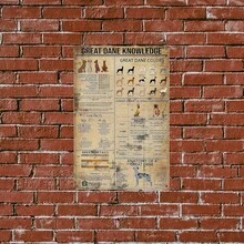 1片狗狗導遊金屬錫標誌裝飾鐵製裝飾畫,適用於家居廚房浴室洗手間臥室花園咖啡館酒吧戶外牆壁復古藝術海報