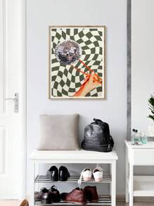 1PC Disco Chopstick Poster, Disco Ball Decor, Stylish Wall Art, Individual Room Decor, Preppy Wall Art, Frameless Canvas Prints, Modern Canvas Posters For Room, Room Decoration Stuff, Home Decor ,Room Decor Aesthetic, Western Decor, Bathroom Kitchen Living Room Bedroom Office Decor