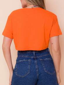 Women T-Shirts - 橘色 - 查看 2
