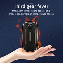 Black Gold Handheld Electric Heated Palm Warmer With Three Adjustable Heat Settings - black gold - View 4