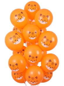 100 quả bóng bay trang trí in hình con hổ, thích hợp cho các bữa tiệc - trái cam - Xem 1