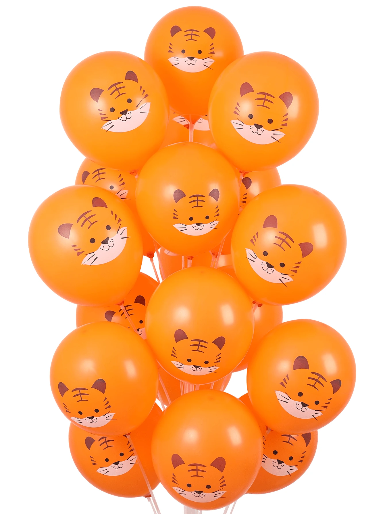 100 quả bóng bay trang trí in hình con hổ, thích hợp cho các bữa tiệc - trái cam - Xem 1