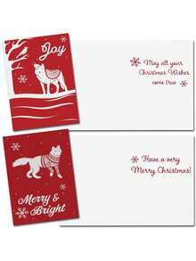 JOYIN 72 Christmas Holiday Greeting Cards With Envelopes For Winter Xmas Season Merry Christmas Cards, Winter Animal Collection, Wintertime Gifts Cards G - Động vật mùa đông - Xem 3