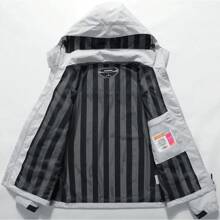 Women's Waterproof Rain Jacket Outdoor Lightweight Softshell Raincoat For Hiking Travel - Light Grey - View 3