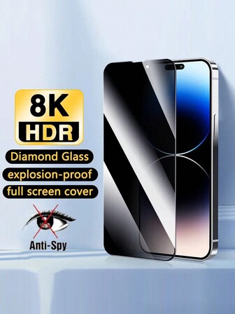 Tempered Film Anti Peep Scraping Compatible With IPhone  11 12 13 14 15 All Series Pro Mox Compatible With IPhone X XR XS/Max 8 7 6 S/SE/Plus Tempering Glass Compatible With Apple IPhone 12 13 Mini 14 15 Plus Screen Protector Accessories
