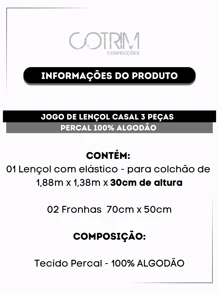 Jogo de Lençol Casal 3 pcs 100% Algodão 200 Fios Ponto Palito Com Fronha Cama Box - Rosa Bebê - Visão 6