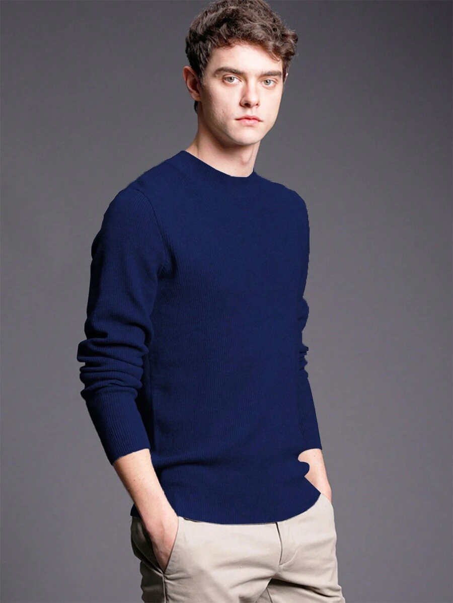 Men Sweaters - Màu xanh lam - Xem 1