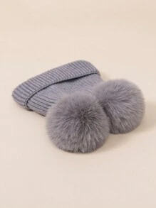 1 Gorro De Lana Para Niños - Gris - Ver 4