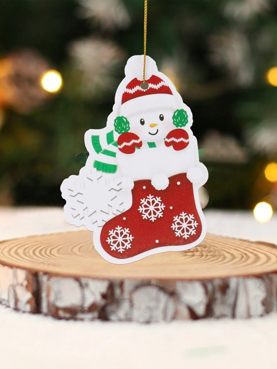 1入聖誕樹吊飾,適用於裝飾聖誕派對、聖誕禮盒禮袋吊牌和袋吊