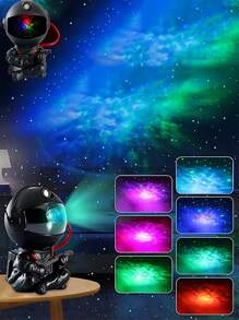 1 件遙控太空人星空投影夜燈,太空人燈投影機附吉他,星空投影機搭配北極光星空燈,可放入車載投影機感恩節萬聖節聖誕節禮物,使用這款太空人投影機燈將您的房間變成充滿銀河的銀河星星! - 黑色 - 查看 6