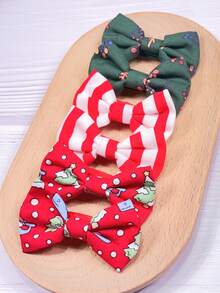 適合節日、休閒度假照片、日常使用的嬰兒髮飾,黃色印花嬰兒髮夾2個裝