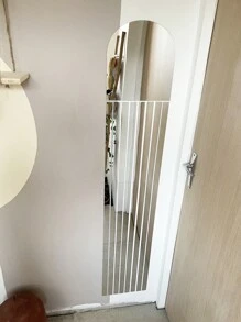 Colorful Life 20pcs Minimalistic Acrylic Mirror Effect Wall Stickers, Rectangular 3D Self-Adhesive Wall Decals For Living Room, Bedroom, Home Decor, Suitable For All Seasons