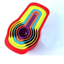 Set De 6 Cucharas Tazas Medidoras Para Cocina - Rojo - Ver 1