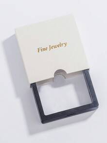 1pc 925 Sterling Silver Elastic Bracelet With White Crystal & Gemstone Black Disc Shell & Three-dimensional Rabbit Head, Sweet And Unique Design - White Crystal - View 6