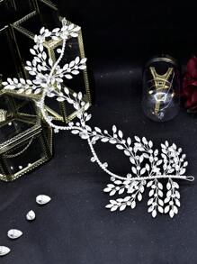 A Rhinestone Bridal Tiara Boho - Silver - View 8