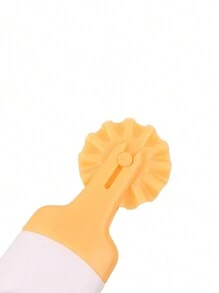 1set 4pcs Pastry Dough Cutting Tool Set, Floral Roller Wheel With 4 Patterns - white and yellow - View 7