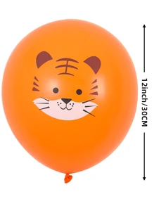 100 quả bóng bay trang trí in hình con hổ, thích hợp cho các bữa tiệc - trái cam - Xem 2
