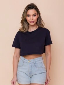 Women T-Shirts - 藏蓝色 - 查看 1