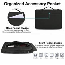 Laptop Skin 14 Inch Waterproof Bag Computer Sleeve Laptop Skin For MacBook Pro, HP, Acer, ASUS, Dell, Huawei - 黑色 - 查看 5