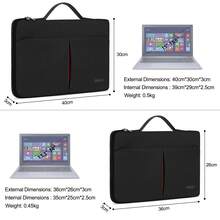 Laptop Skin 14 Inch Waterproof Bag Computer Sleeve Laptop Skin For MacBook Pro, HP, Acer, ASUS, Dell, Huawei - 黑色 - 查看 6