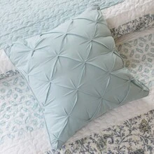 Chăn bông 100% cotton 6 cái/bộ in hoa, khâu hai mặt, tất cả các mùa, khăn phủ bàn nhẹ Lớp trải giường tồi tàn sang trọng, khăn trải giường phù hợp, trang trí nội thất - Nước - Xem 7