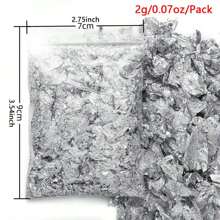 Flocos De Folha Brilhante 2-5g/0,07oz-0,17oz/pacote Para Decoração De Artesanato De Molde De Resina Diy, Joias E Arte De Unhas, Cor Dourada