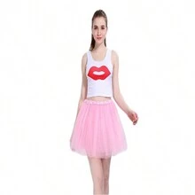 1 váy tutu bốn lớp có lớp lót bên trong và lưới, hoàn hảo cho trang phục cosplay và công chúa mùa thu dành cho phụ nữ - màu xanh lá - Xem 7