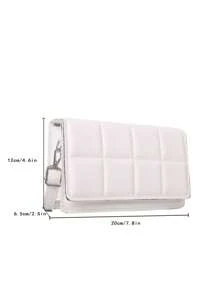 Mini Bolso De Hombro A Cuadros Minimalista De Moda - Blanco - Ver 9