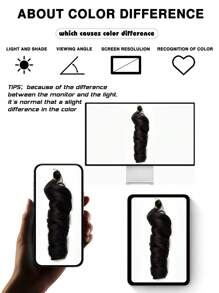 1顶合成法式卷发，黑色螺旋卷钩针假发，高温蓬松波浪假发，适合女性日常、节日和角色扮演，也适用于万圣节和圣诞节等场合。 - 黑色 - 查看 9