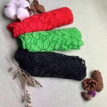 6.69英寸寬78.74英寸長可伸縮的繡花空心花邊,可用於diy服裝、家具裝飾