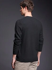 Men Sweaters - màu đen - Xem 2