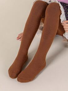 3 Pairs Of Solid Color Bottoming Pantyhose For Girls Suitable For Daily Life