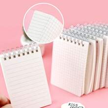 1pc Random Style Small Notebook, Compact And Portable Notepad For Office And Study - White - View 3